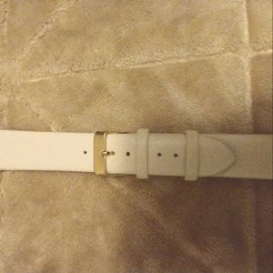 Cream Leather Watch Strap